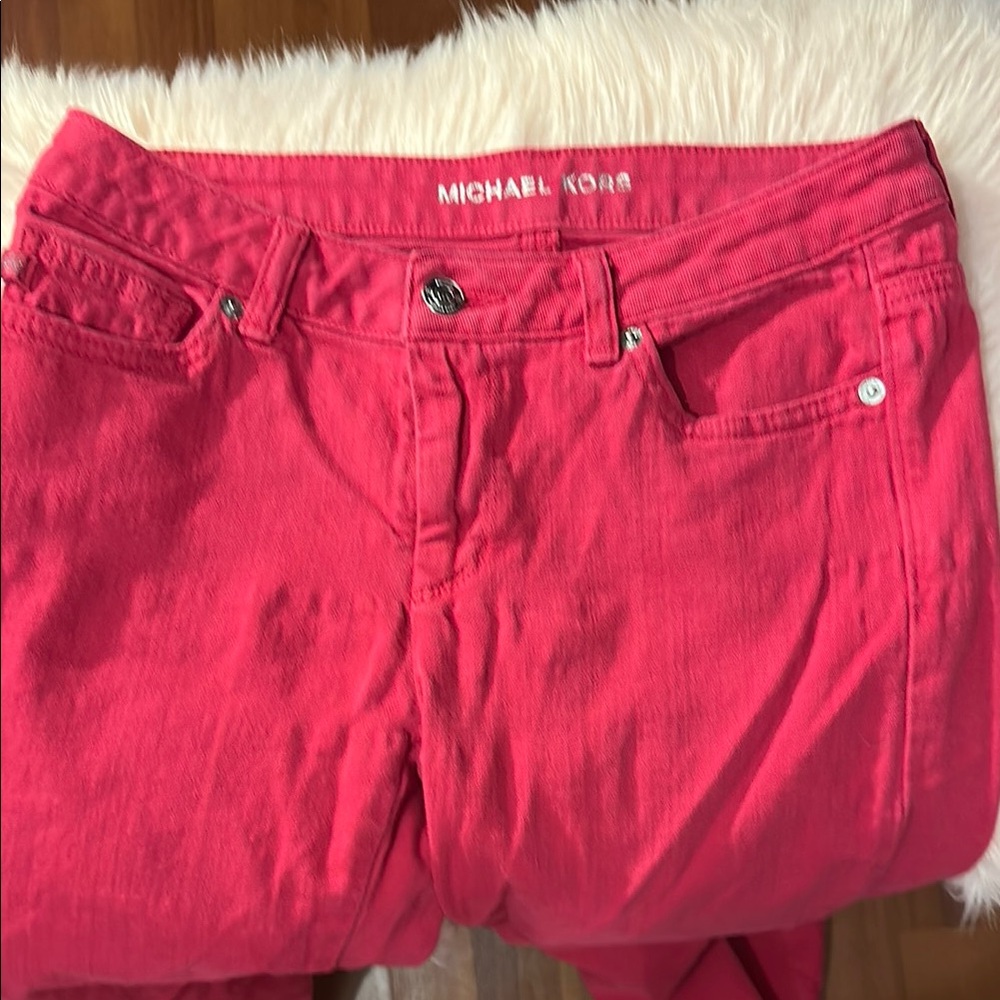 Michael Kors Pink High Rise Jeans